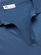 DOPPIAA - Aaviola Cotton Polo Shirt - Blue