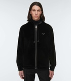 Prada Velour hooded sweatshirt