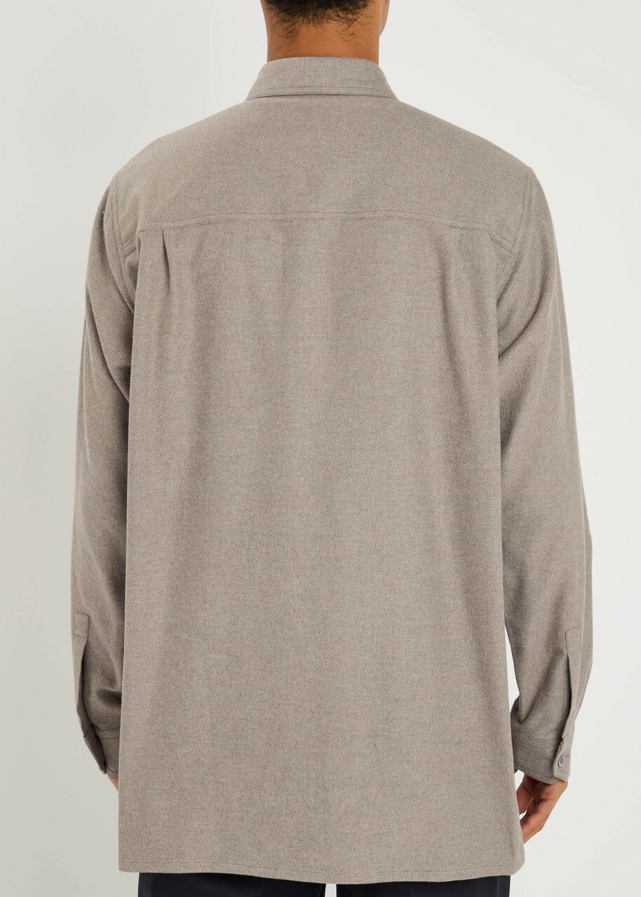 Emporio Armani Flannel Overshirt Grey