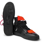 Off-White - Low 3.0 Leather and Canvas High-Top Sneakers - Men - Black