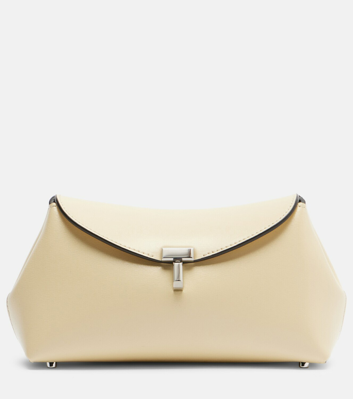 Toteme T-Lock Mini leather clutch