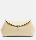 Toteme T-Lock Mini leather clutch