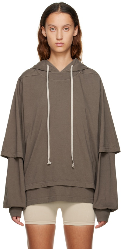 Photo: Rick Owens DRKSHDW Taupe Hustler Hoodie