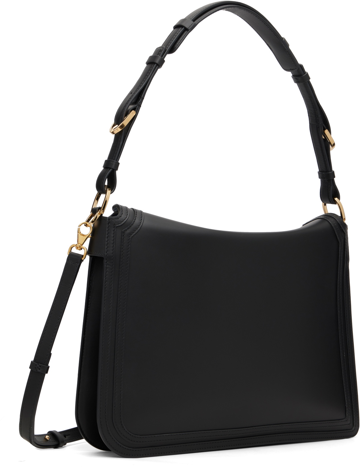 Lanvin Black Compagnon Asymmetrical Bag