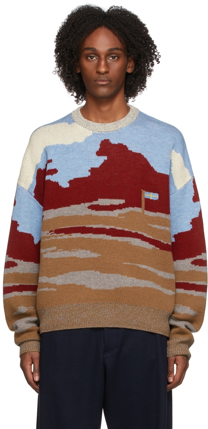 Multicolor wool outlet sweater