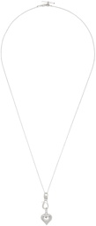 Martine Ali Silver Heart Hardware Chain Necklace