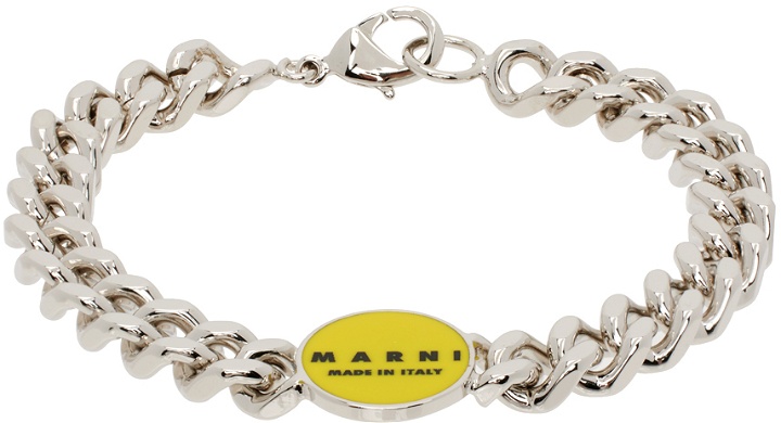 Photo: Marni Silver Logo Chain Bracelet