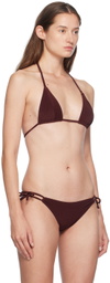 Yasmine Eslami Burgundy Mica Bikini Top