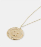 Sydney Evan Happy Face 14kt yellow gold charm necklace with diamonds