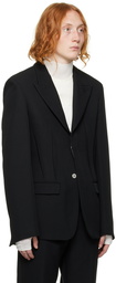 Dion Lee Black Single-Breasted Blazer