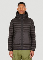 Hooded Quilted Jacket in Brown