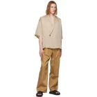 King and Tuckfield Taupe Wrap Short Sleeve Shirt