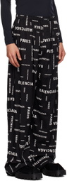 Balenciaga Black Scribble Pyjama Pants