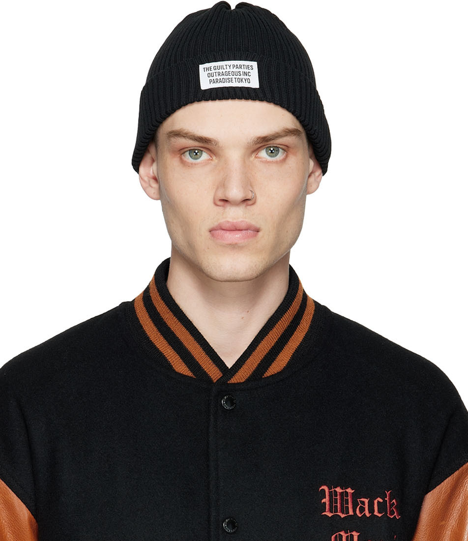 WACKO MARIA Black Watch Cap 2 Beanie Wacko Maria