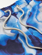 NN07 - Gregor Printed Lyocell-Blend Drawstring Shorts - Blue