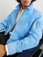 TOM FORD - Suede Bomber Jacket - Blue