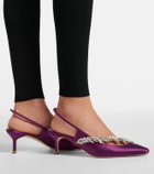Balenciaga x Manolo Blahnik satin slingback pumps