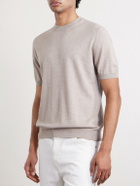 Altea - Cotton and Cashmere-Blend T-Shirt - Neutrals