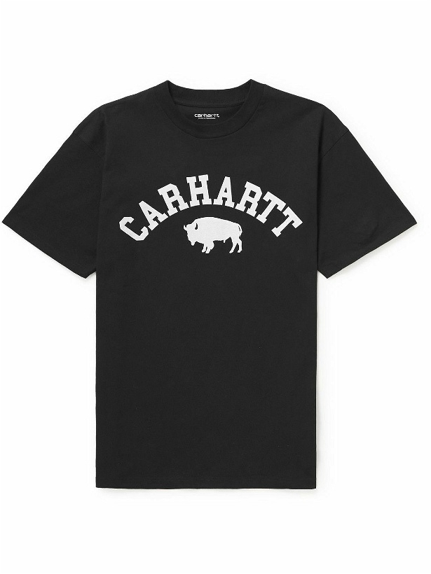 Photo: Carhartt WIP - Locker Logo-Print Cotton-Jersey T-Shirt - Black