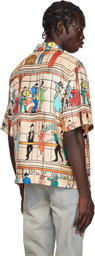 AMIRI Beige 'Amiri' Pool Hall Bowling Shirt