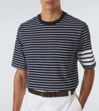 Thom Browne 4-Bar striped cotton T-shirt