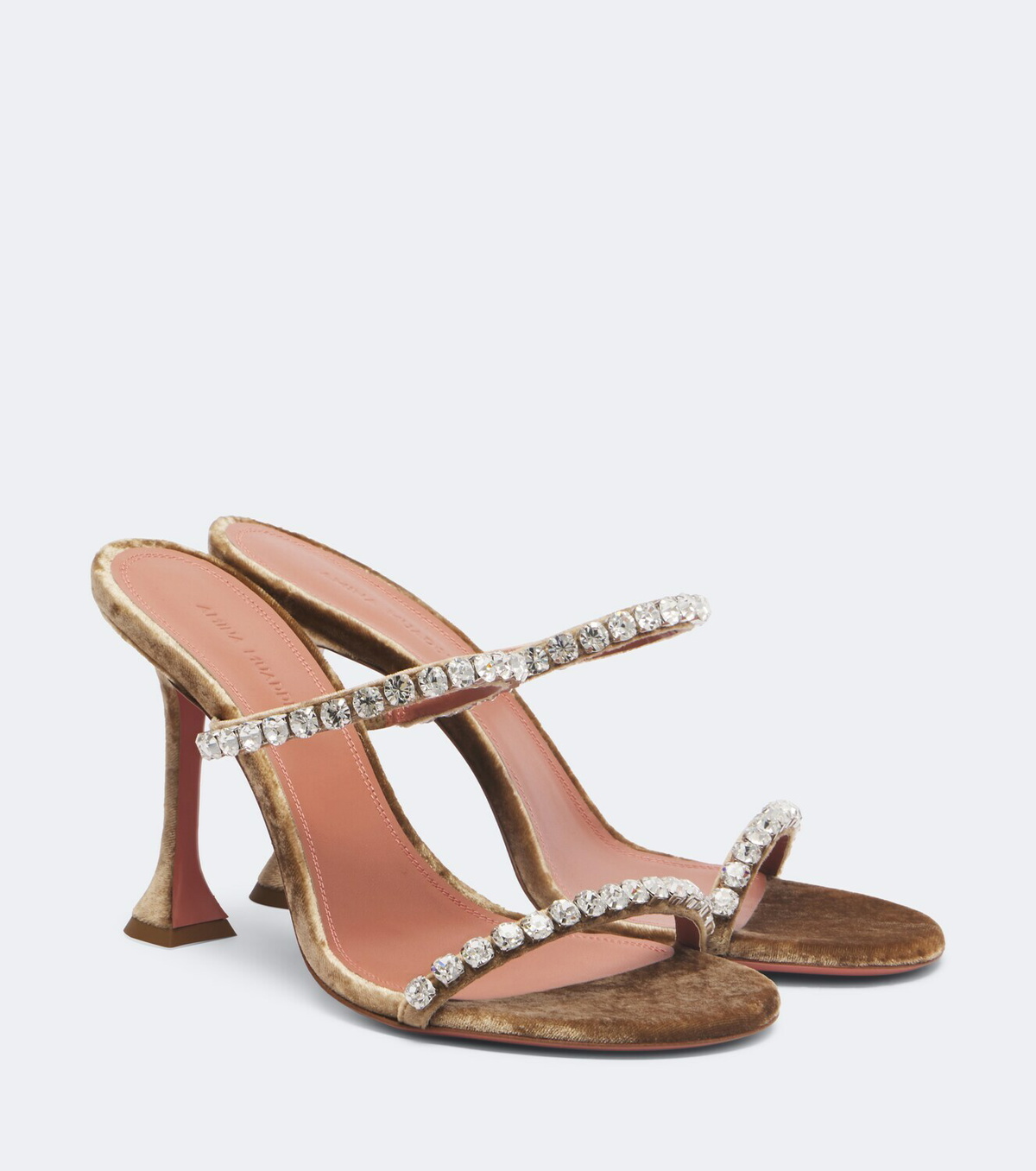 Amina Muaddi Gigi embellished velvet mules