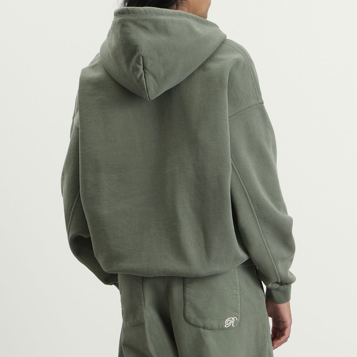 END. x Ronning Men's Zip Hood in Sage Green