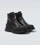 Alexander McQueen Tread Slick leather ankle boots