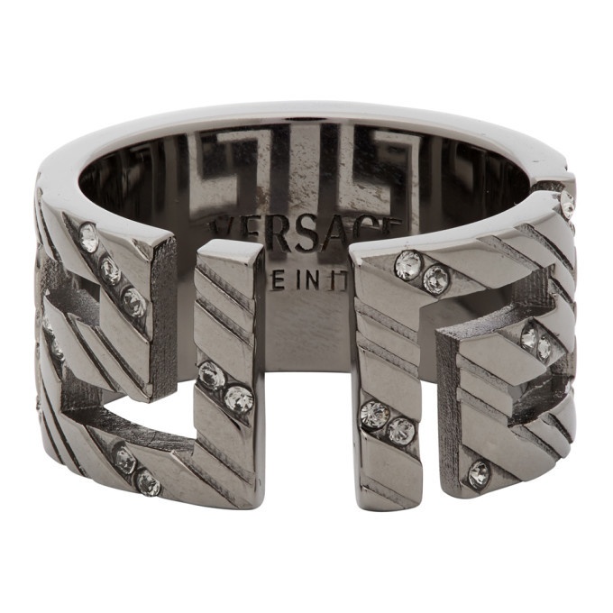 Photo: Versace Silver Address Plate Ring