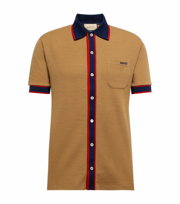 Photo: Gucci - Wool and cotton polo T-shirt