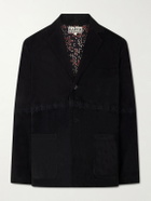 Kartik Research - Embroidered Suede Blazer - Black