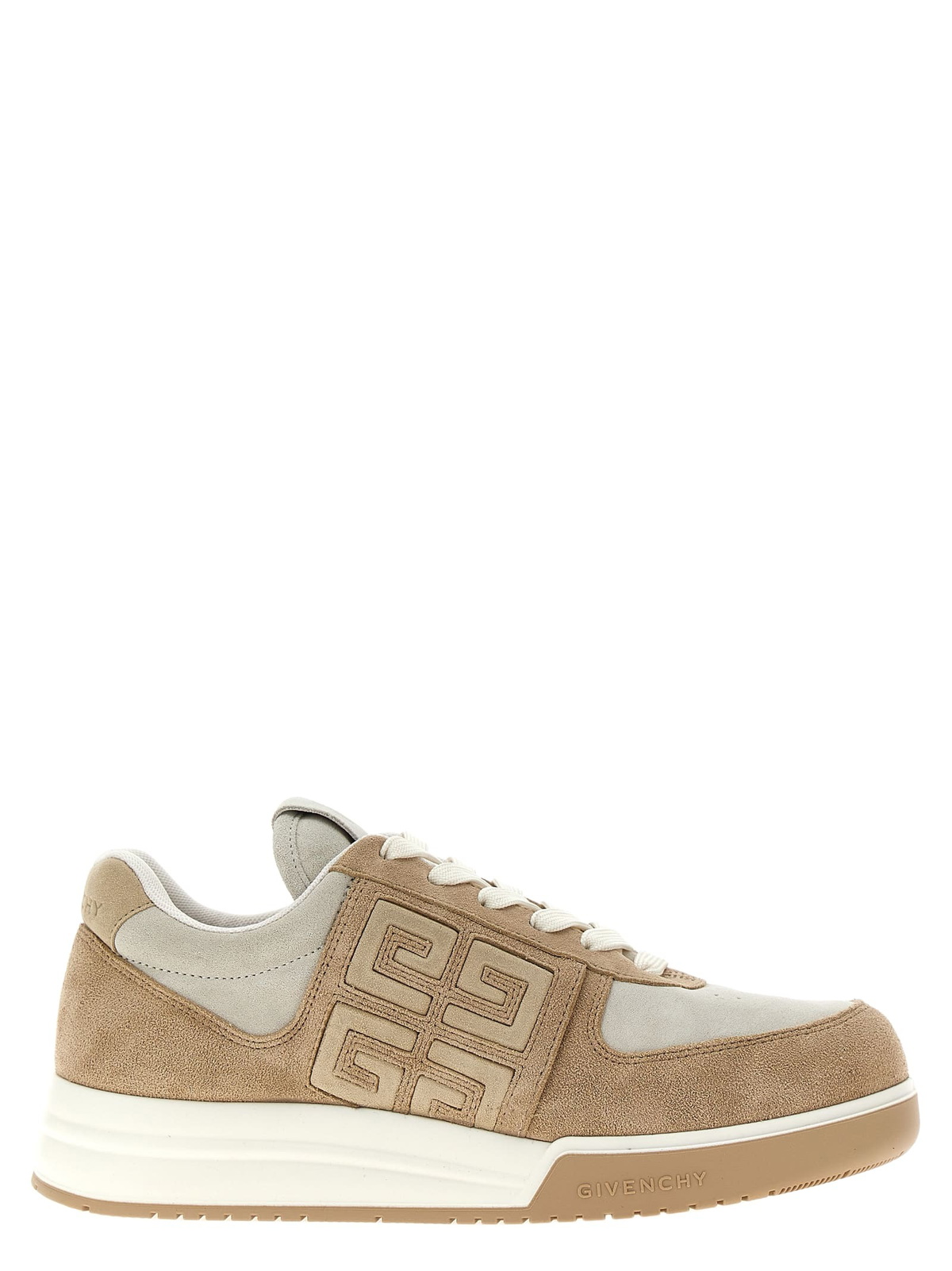 【Givenchy】G4 スエード スニーカー エンボスロゴ入り Givenchy - G4 Logo-Embossed Suede Sneakers - Neutrals Givenchy