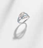 Kamyen Oasis 18kt white gold ring with diamonds and enamel