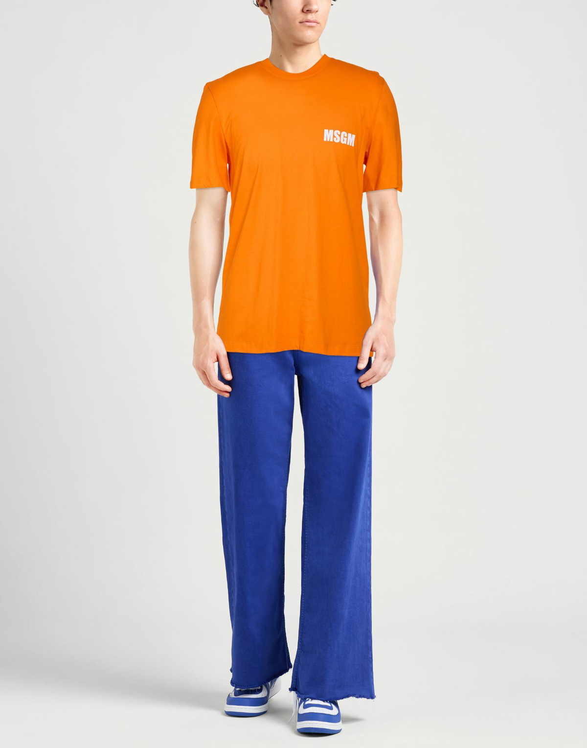 Msgm Mens T-shirt in Orange