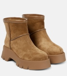 Gianvito Rossi Shearling-lined suede ankle boots