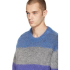 Acne Studios Blue and Grey Mohair Albah Sweater