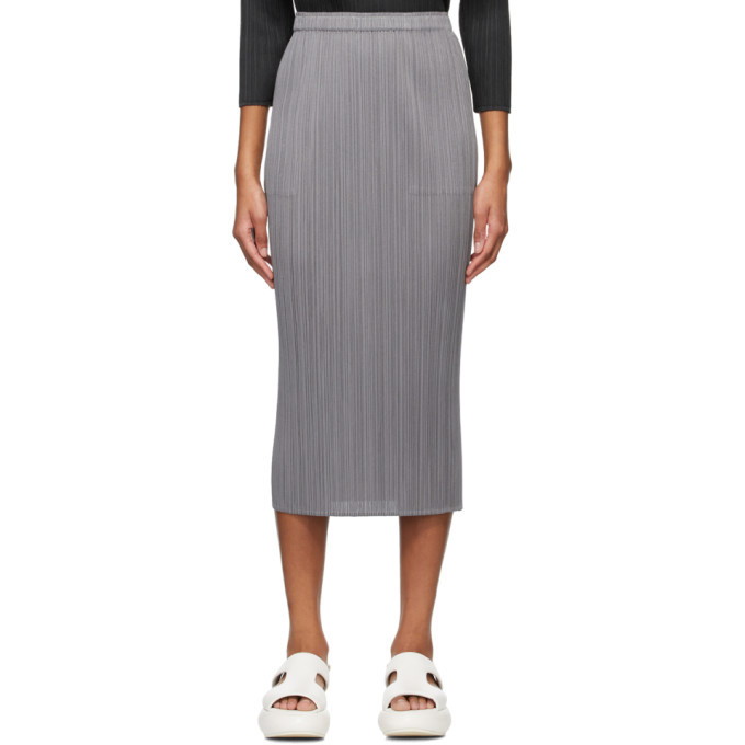Pleats Please Issey Miyake Grey Basics Skirt Pleats Please Pleats Please Issey Miyake Grey Basics Skirt Pleats Please