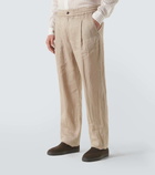 Giorgio Armani Pleated linen chinos