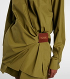 Loewe Draped cotton poplin shirt