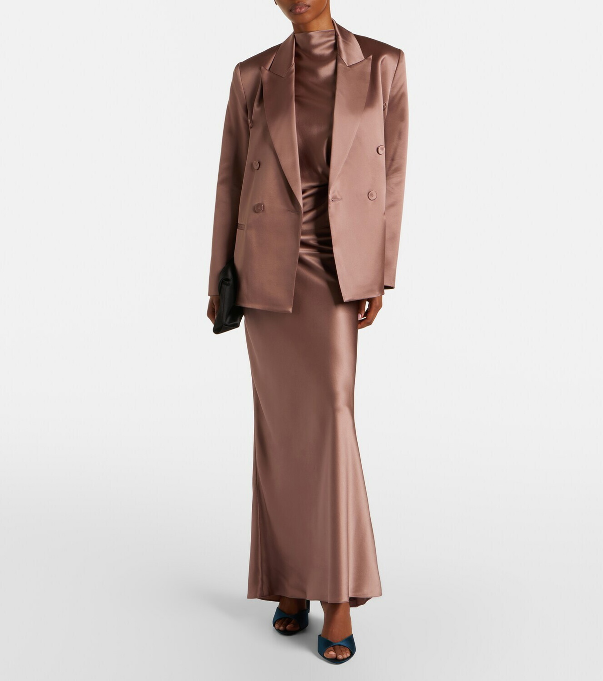 The Sei Draped silk satin top