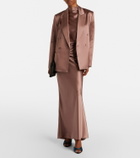 The Sei Draped silk satin top