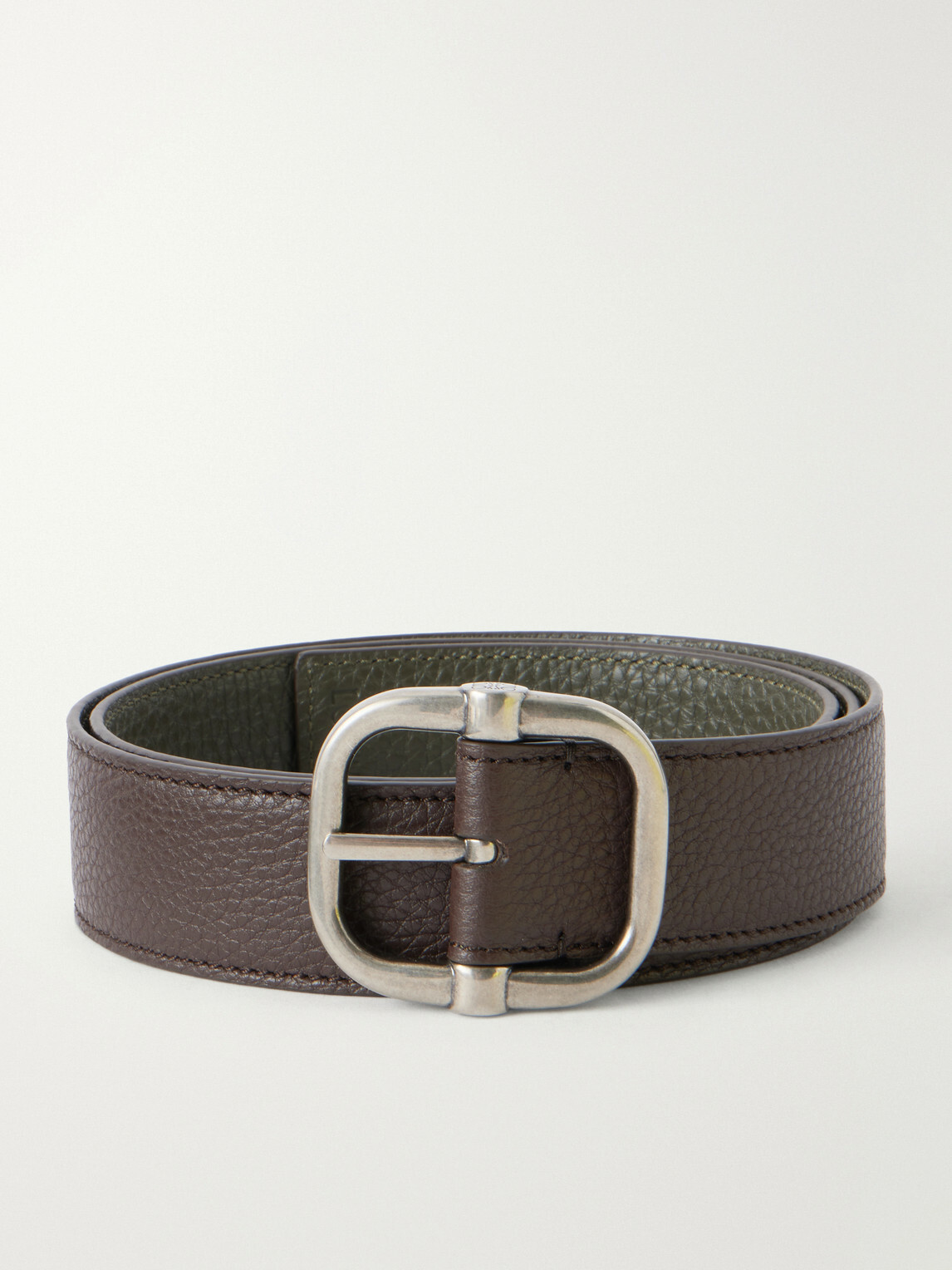 LOEWE - 3.5cm Reversible Full-Grain Leather Belt - Brown