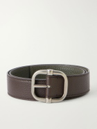 LOEWE - 3.5cm Reversible Full-Grain Leather Belt - Brown
