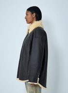 Acne Studios Shearling-Collar Leather Jacket