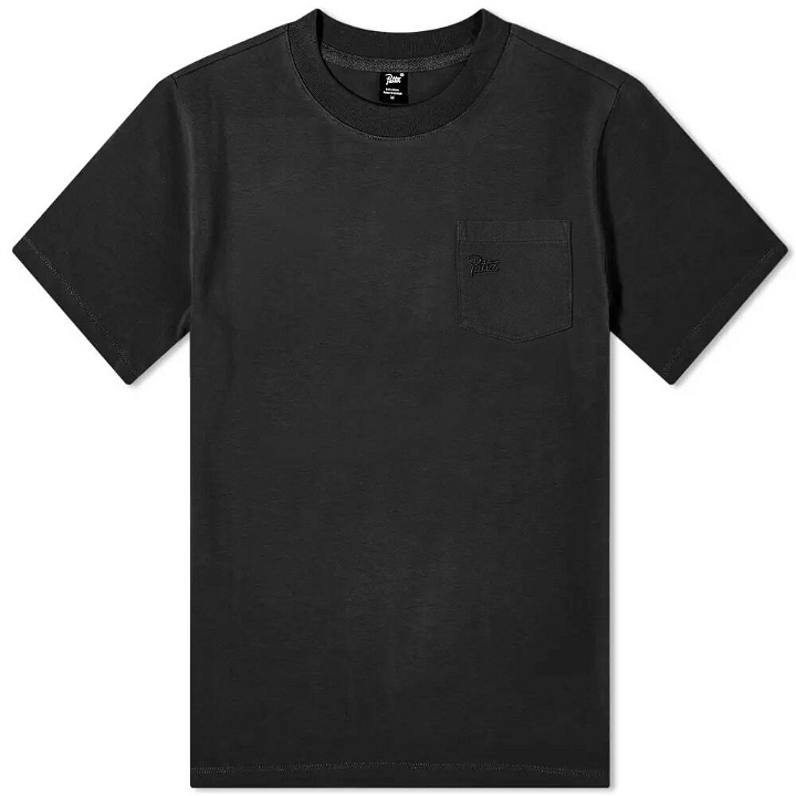 Photo: Patta Men's Washed Logo Pocket T-Shirt in Black