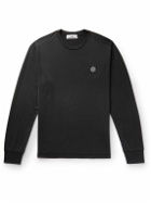 Stone Island - Logo-Appliquéd Cotton-Jersey T-Shirt - Black