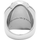 Alexander McQueen Silver Skull Coin Ring