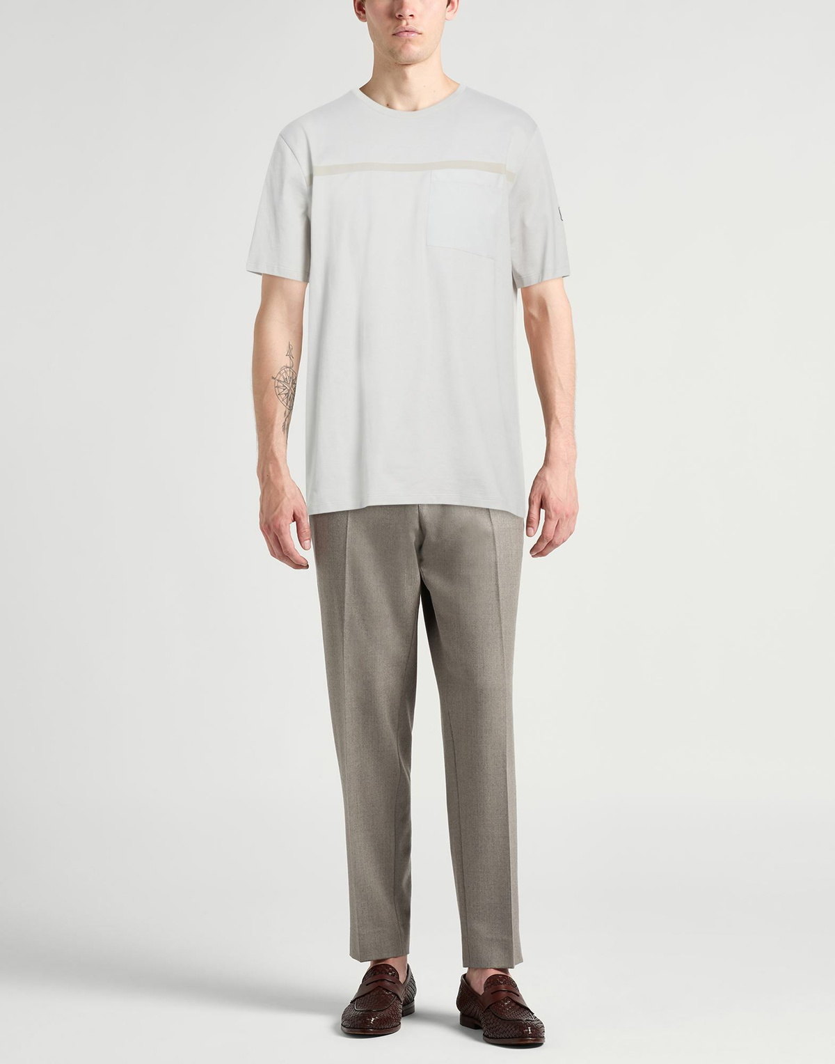 Herno Mens T-shirt Light in Grey