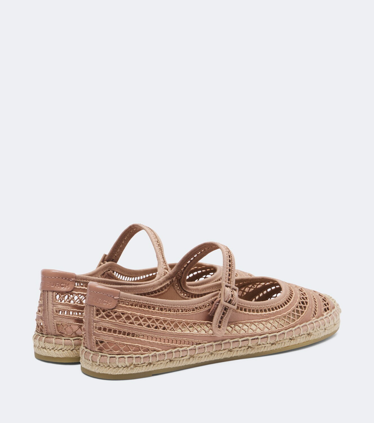 Tory Burch Open Weave Mary Jane satin espadrilles