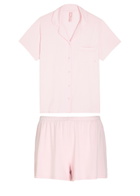 Skims Logo-embroidered Stretch-modal Pyjama set Multicoloured